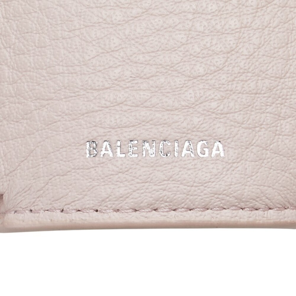 Balenciaga Leather fold Wallet Paper Pink Compact Tri - Picture 8 of 8